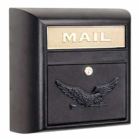 Modern Mailbox Black Eagle Door
